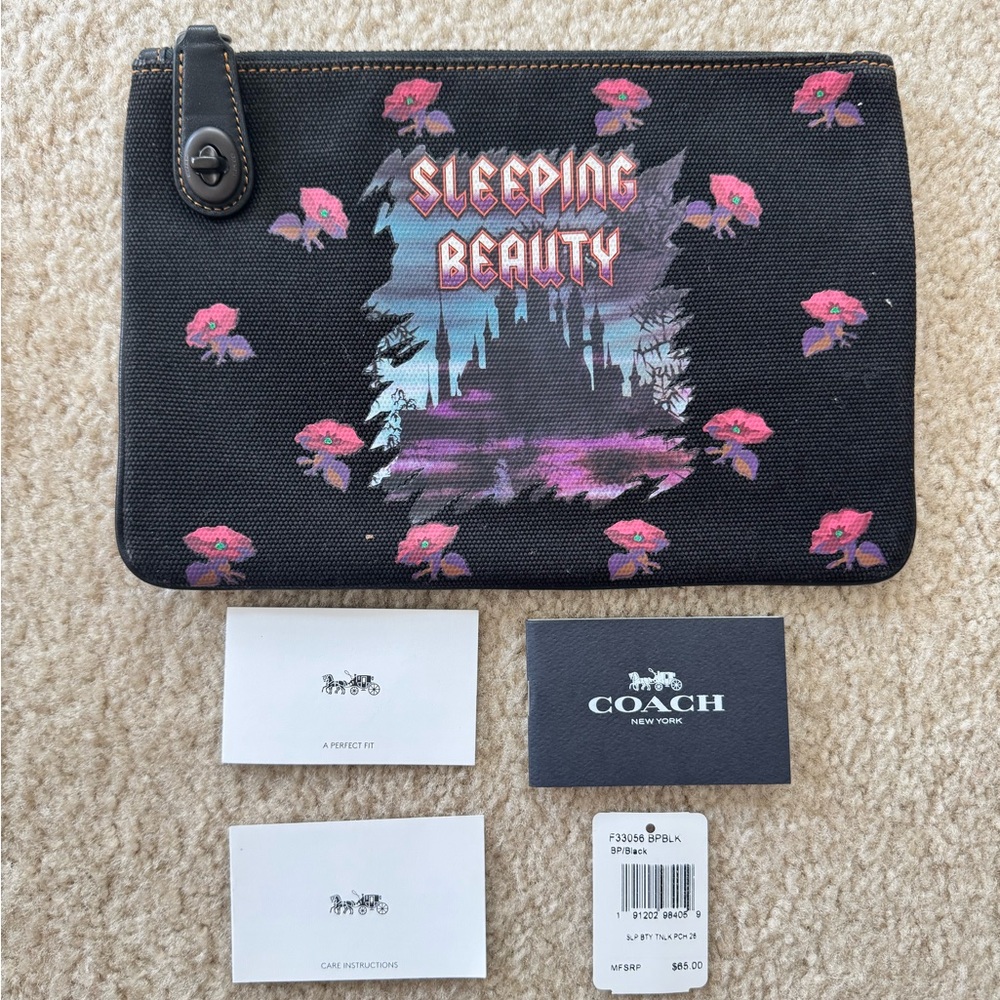 Coach 33056 Disney Sleeping Beauty Turnlock Pouch 26 - Picture 4 of 4